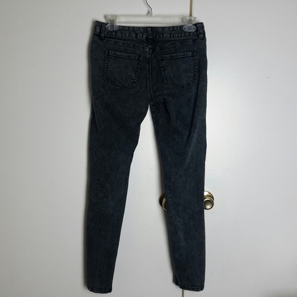Cabi Jean Slim Skinny Gray Acid Faux Front  Pkts 4 - Picture 4 of 7